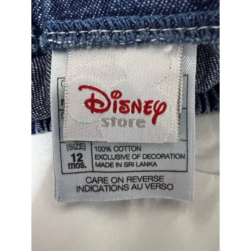 Disney Bear In The Big Blue House Toddler Set Denim Dress Jumper Overall Vtg